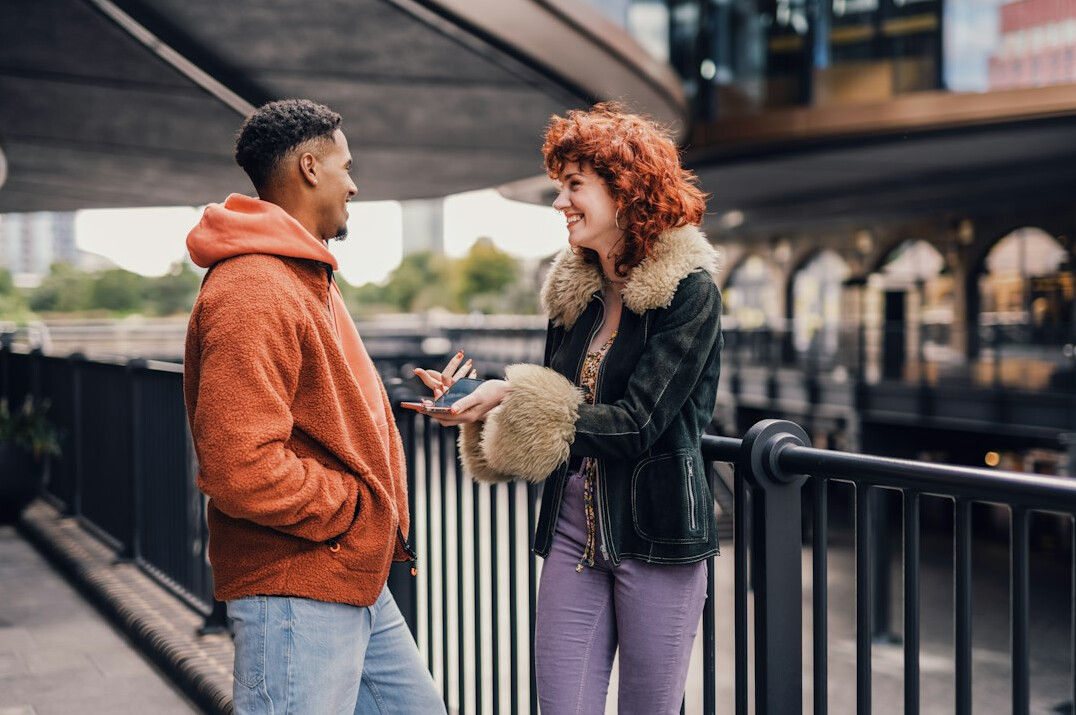 person having meaningful conversation