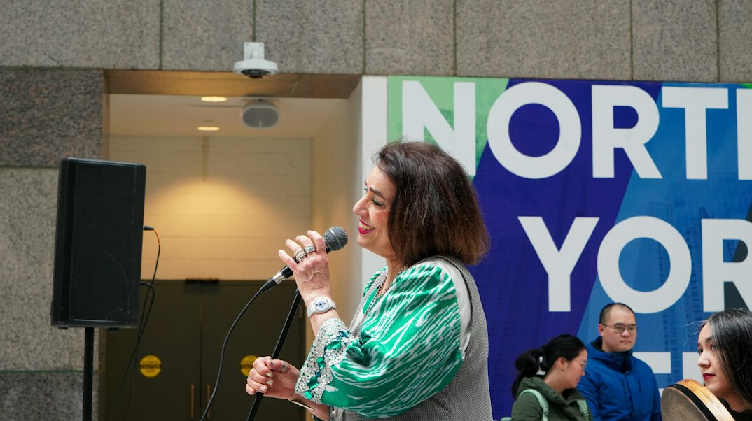 woman practicing public speaking