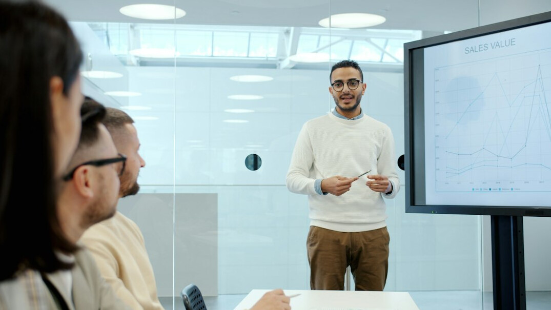 person giving presentation
